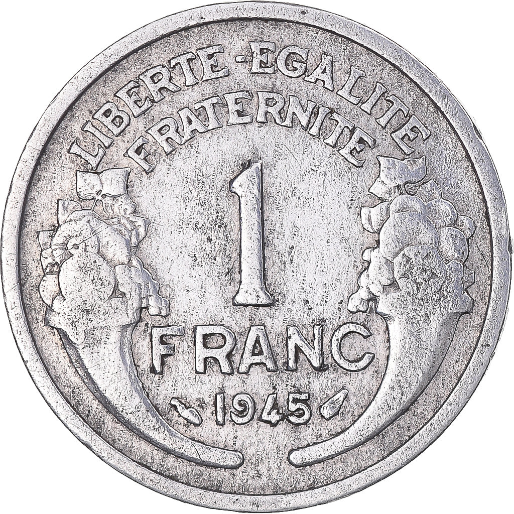 Moeda, França, Morlon, Franc, 1945, VF(20-25), Alumínio, KM:885a.1