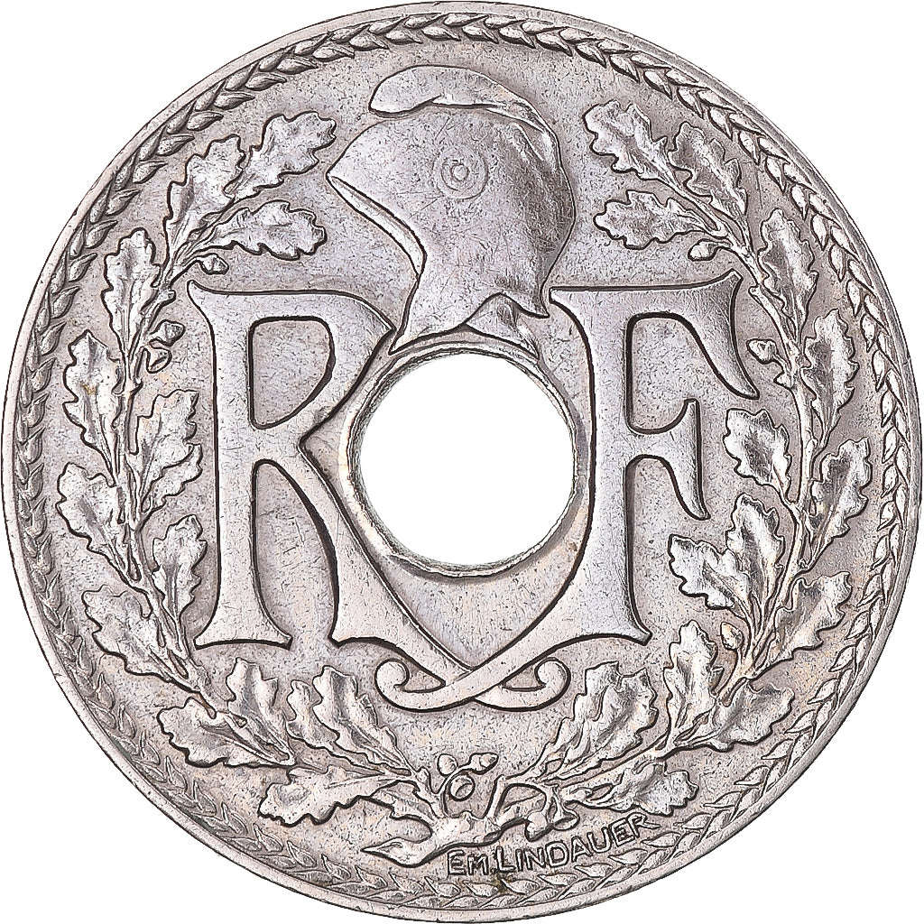 Moneta, Francja, Lindauer, 25 Centimes, 1933, Paris, EF(40-45), Miedź-Nikiel