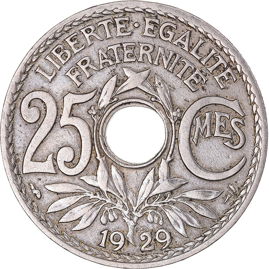Moneta, Francja, Lindauer, 25 Centimes, 1929, VF(30-35), Miedź-Nikiel, KM:867a