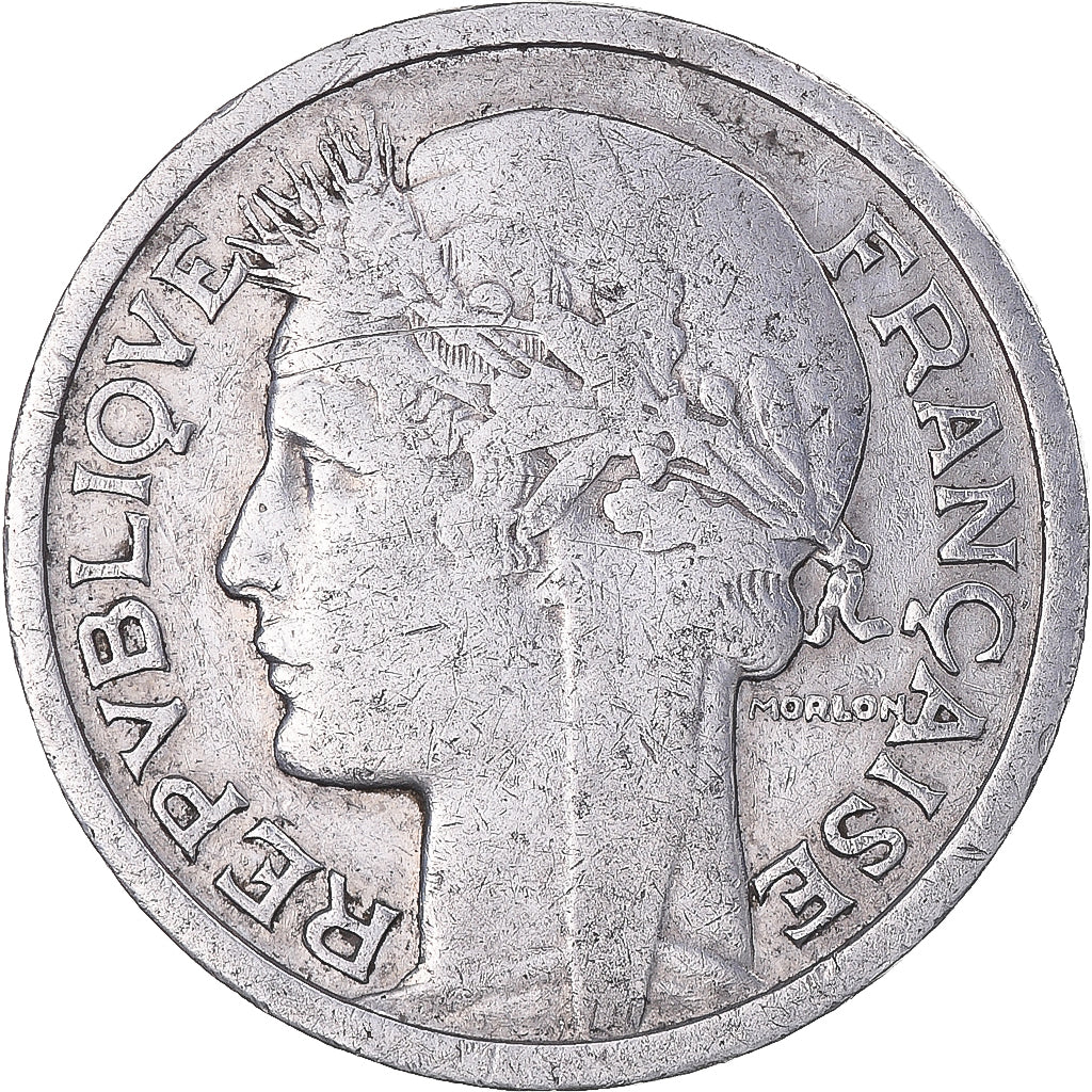 Moeda, França, Morlon, Franc, 1945, Beaumont - Le Roger, VF(20-25), Alumínio