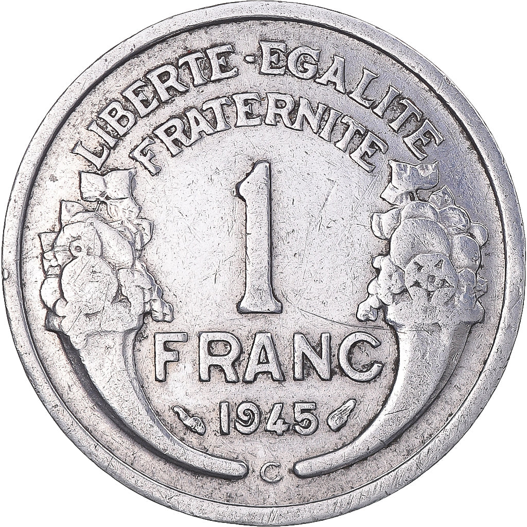 Moeda, França, Morlon, Franc, 1945, Castelsarrasin, VF(30-35), Alumínio