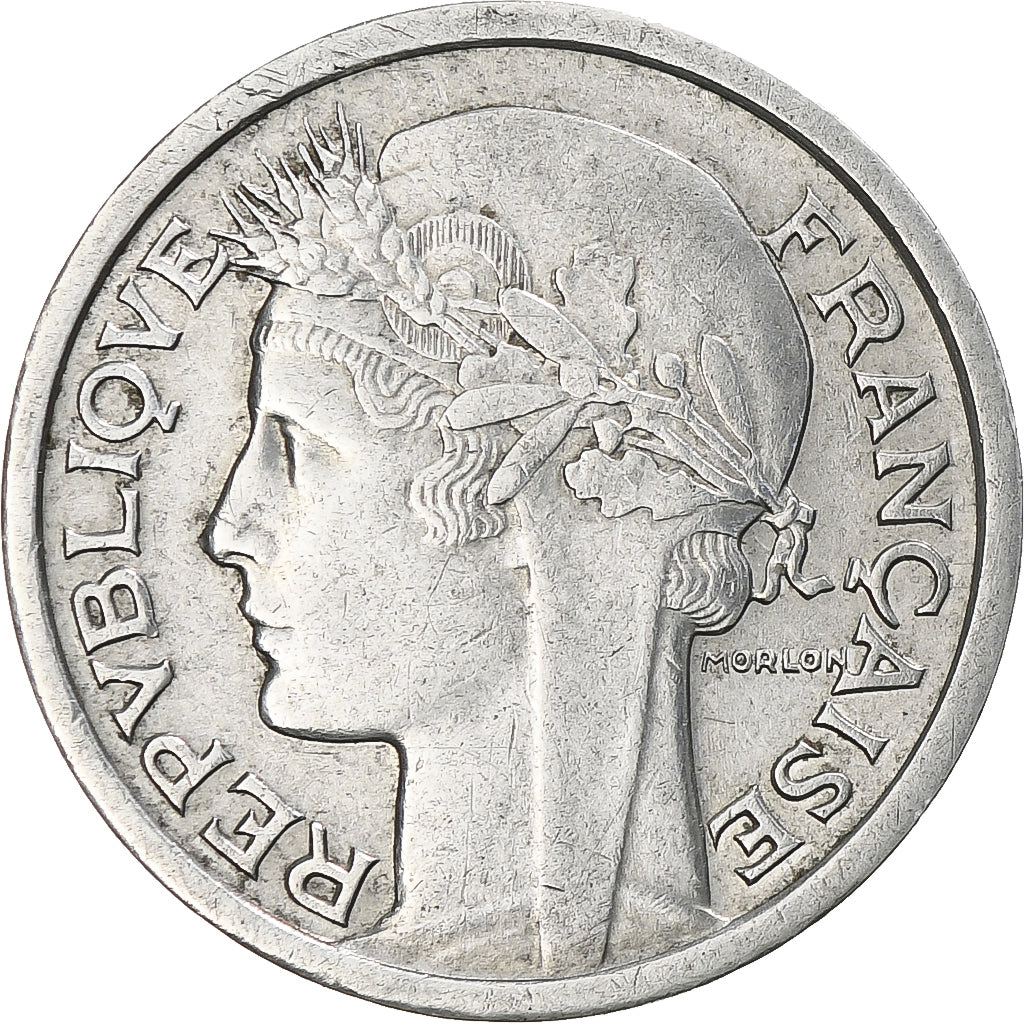 Moneta, Francja, Morlon, Franc, 1957, Beaumont - Le Roger, VF(30-35), Aluminium