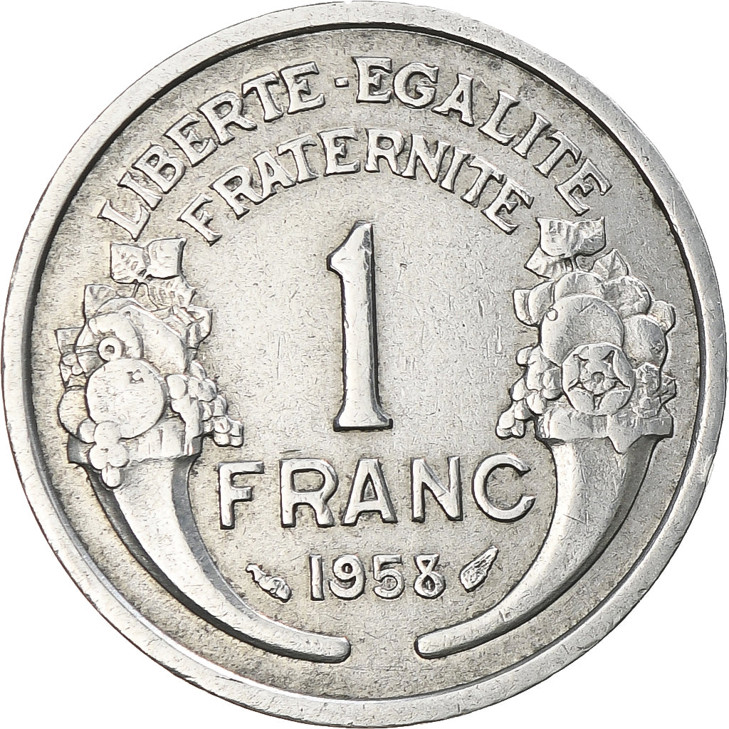 Moneta, Francja, Morlon, Franc, 1958, Paris, EF(40-45), Aluminium, KM:885a.1