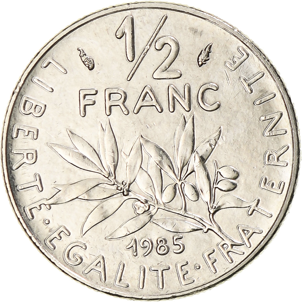 Moneda, Francia, Semeuse, 1/2 Franc, 1985, Paris, EBC+, Níquel, KM:931.1