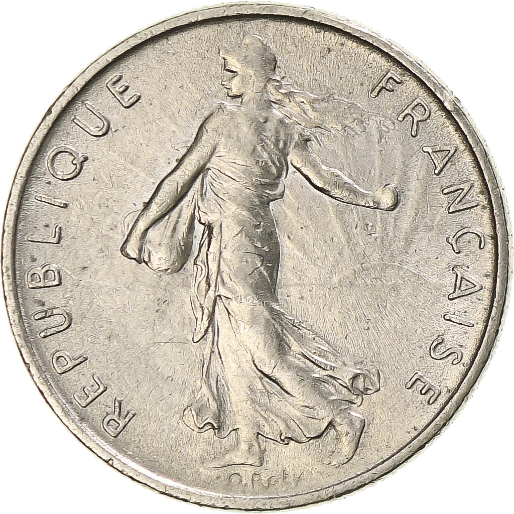 Moneda, Francia, Semeuse, 1/2 Franc, 1972, Paris, MBC, Níquel, KM:931.1, Le
