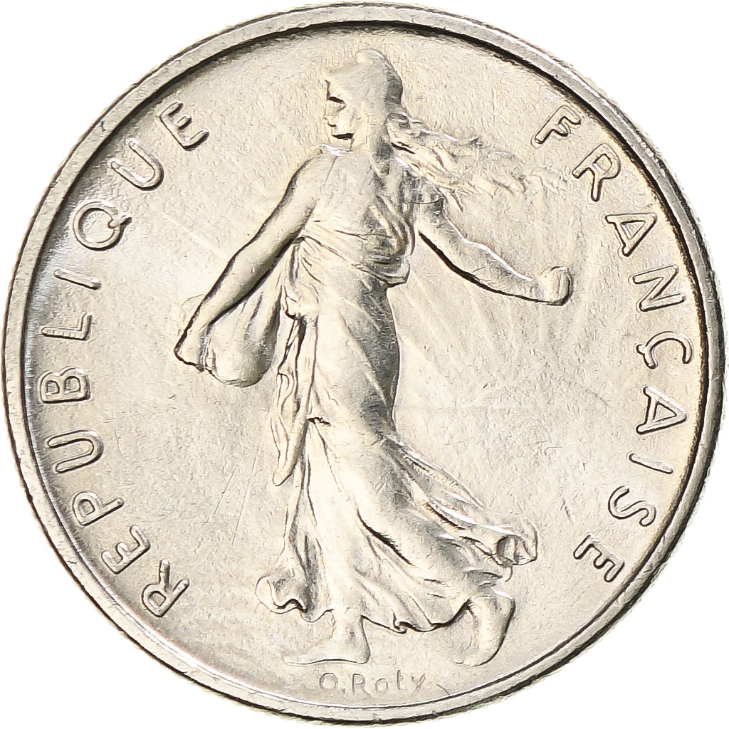 Munten, Frankrijk, Semeuse, 1/2 Franc, 1973, Paris, PR+, Nickel, KM:931.1