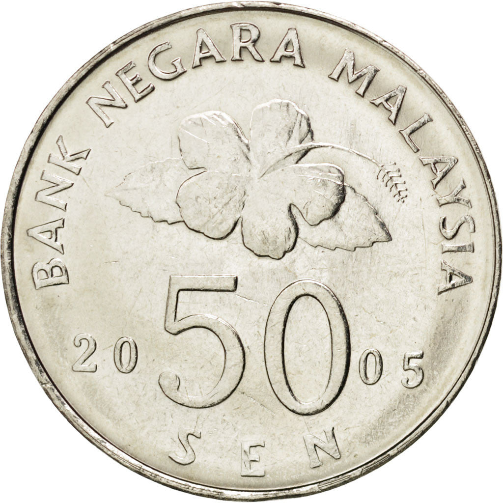 Coin, Malaysia, 50 Sen, 2005, MS(63), Copper-nickel, KM:53