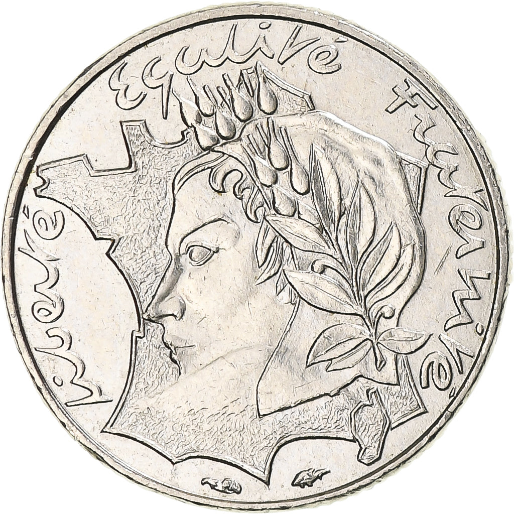 Coin, France, Jimenez, 10 Francs, 1986, Paris, AU(50-53), Nickel, KM:959, Le