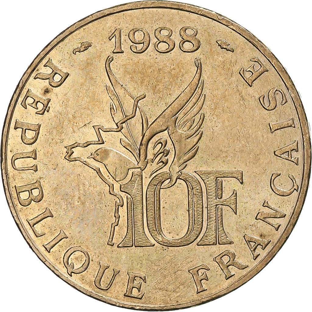 Coin, France, Roland Garros, 10 Francs, 1988, Tranche A, AU(50-53)