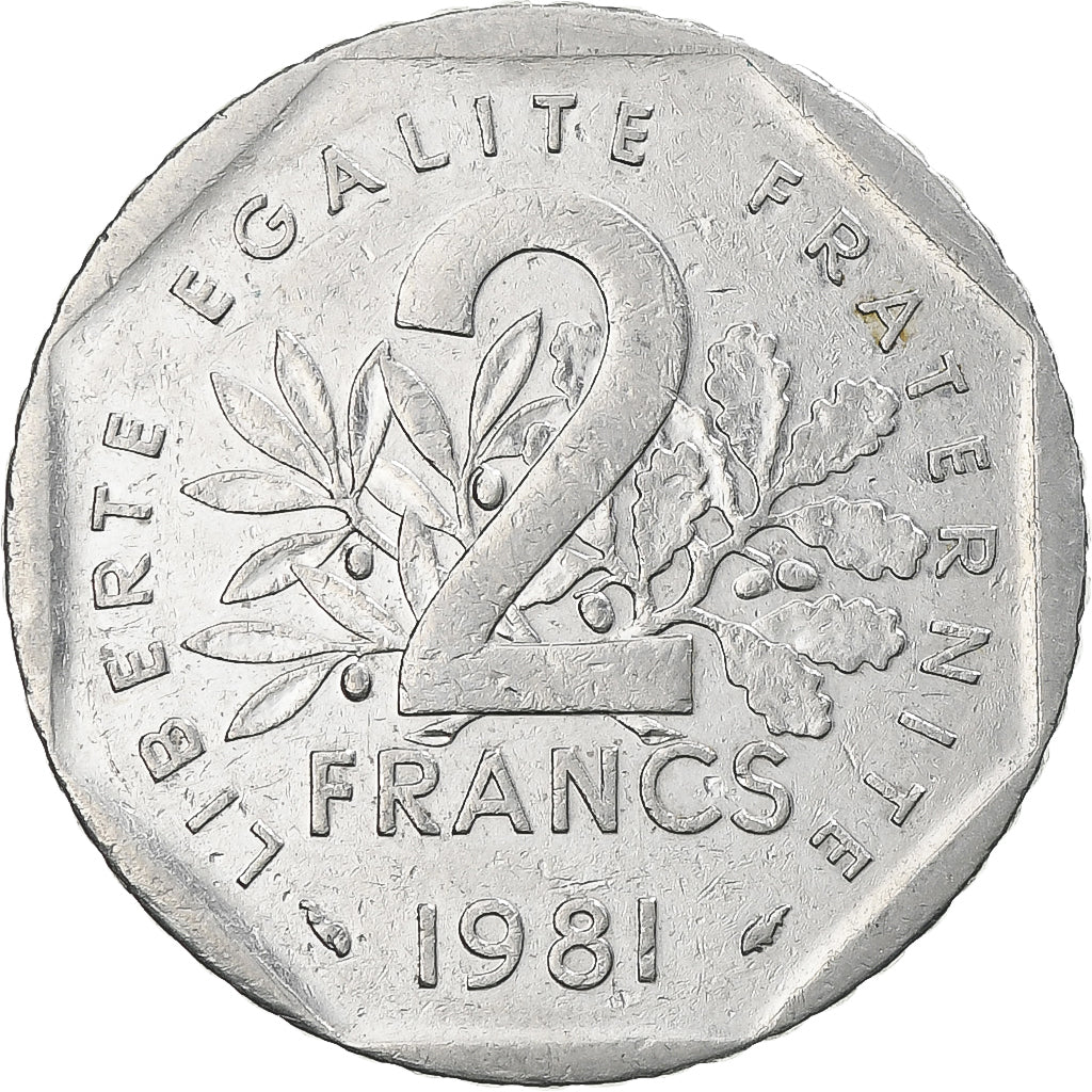 Münze, Frankreich, Semeuse, 2 Francs, 1981, Paris, SS, Nickel, KM:942.1