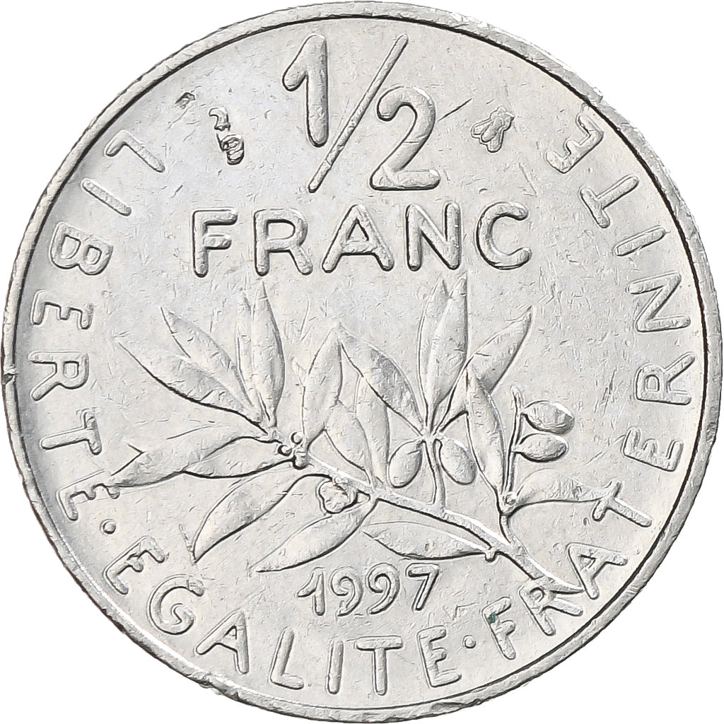 Munten, Frankrijk, Semeuse, 1/2 Franc, 1997, Paris, ZF, Nickel, KM:931.1
