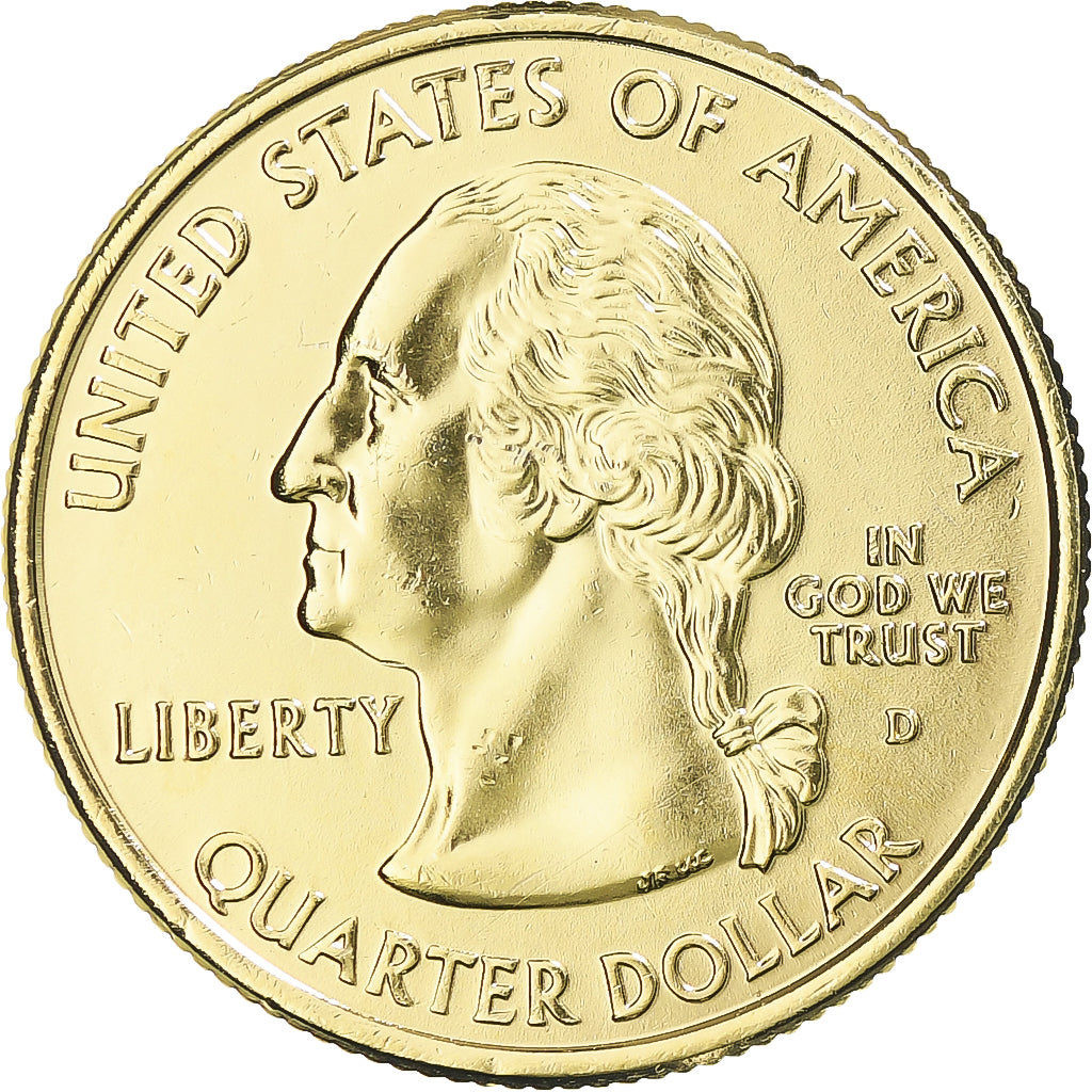 Moneda, Estados Unidos, Quarter, 2002, U.S. Mint, Denver, golden, SC, Cobre -