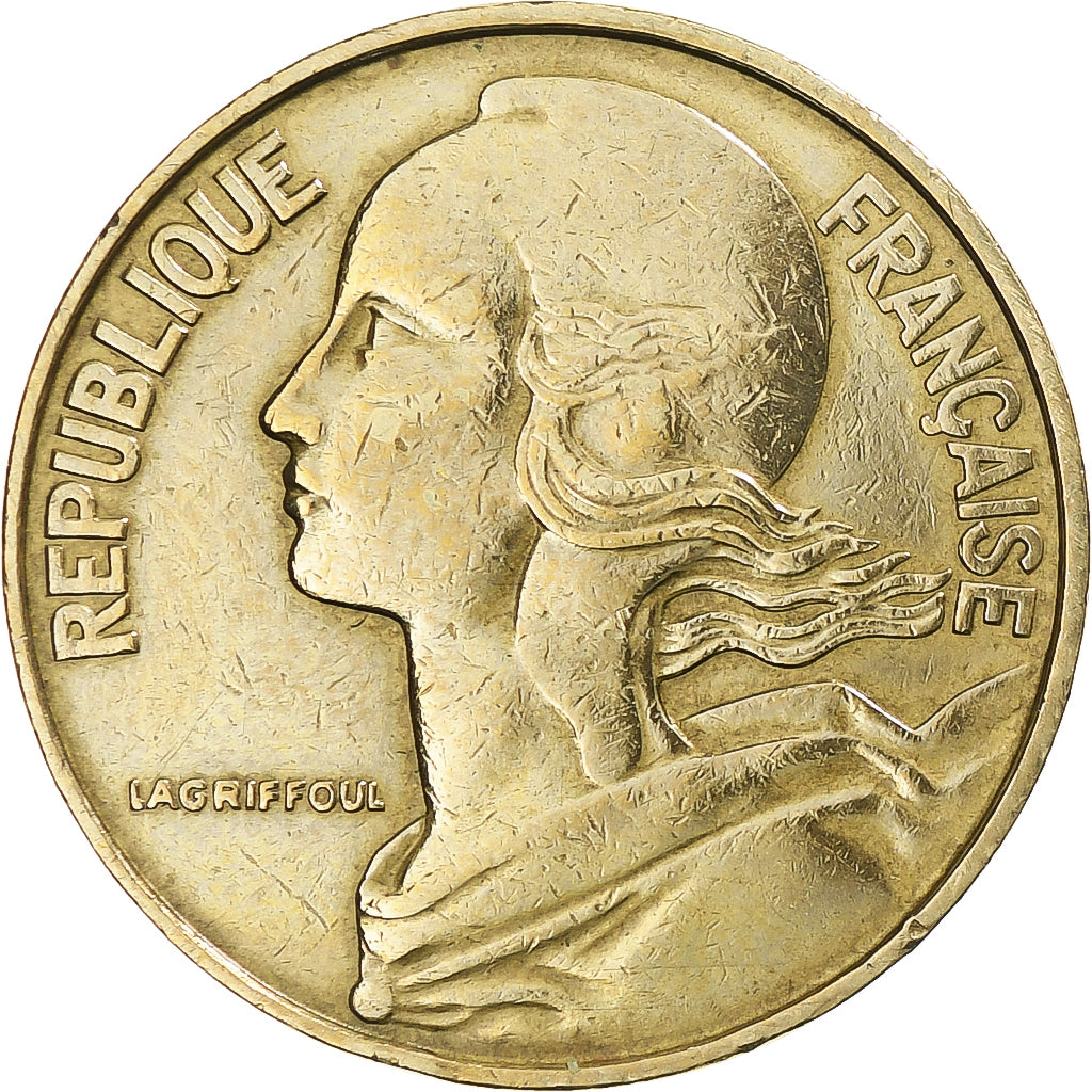 Moneta, Francja, Marianne, 20 Centimes, 1967, Paris, VF(20-25), Aluminium-Brąz