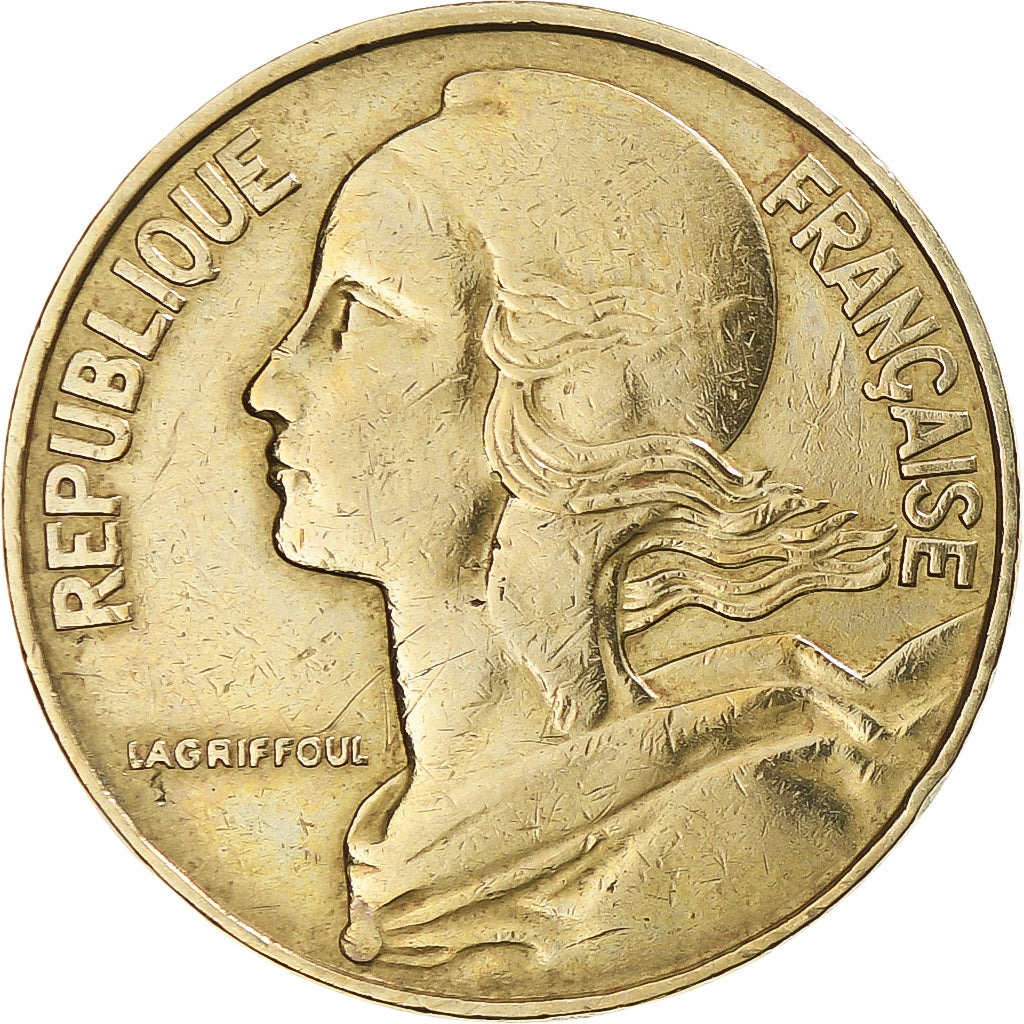 Moneta, Francja, Marianne, 20 Centimes, 1973, Paris, VF(30-35), Aluminium-Brąz
