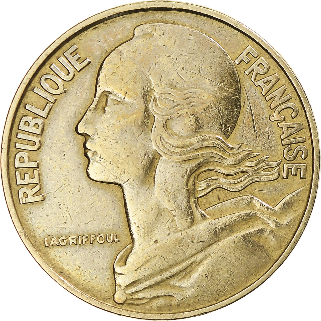 Moneta, Francja, Marianne, 20 Centimes, 1969, Paris, VF(30-35), Aluminium-Brąz