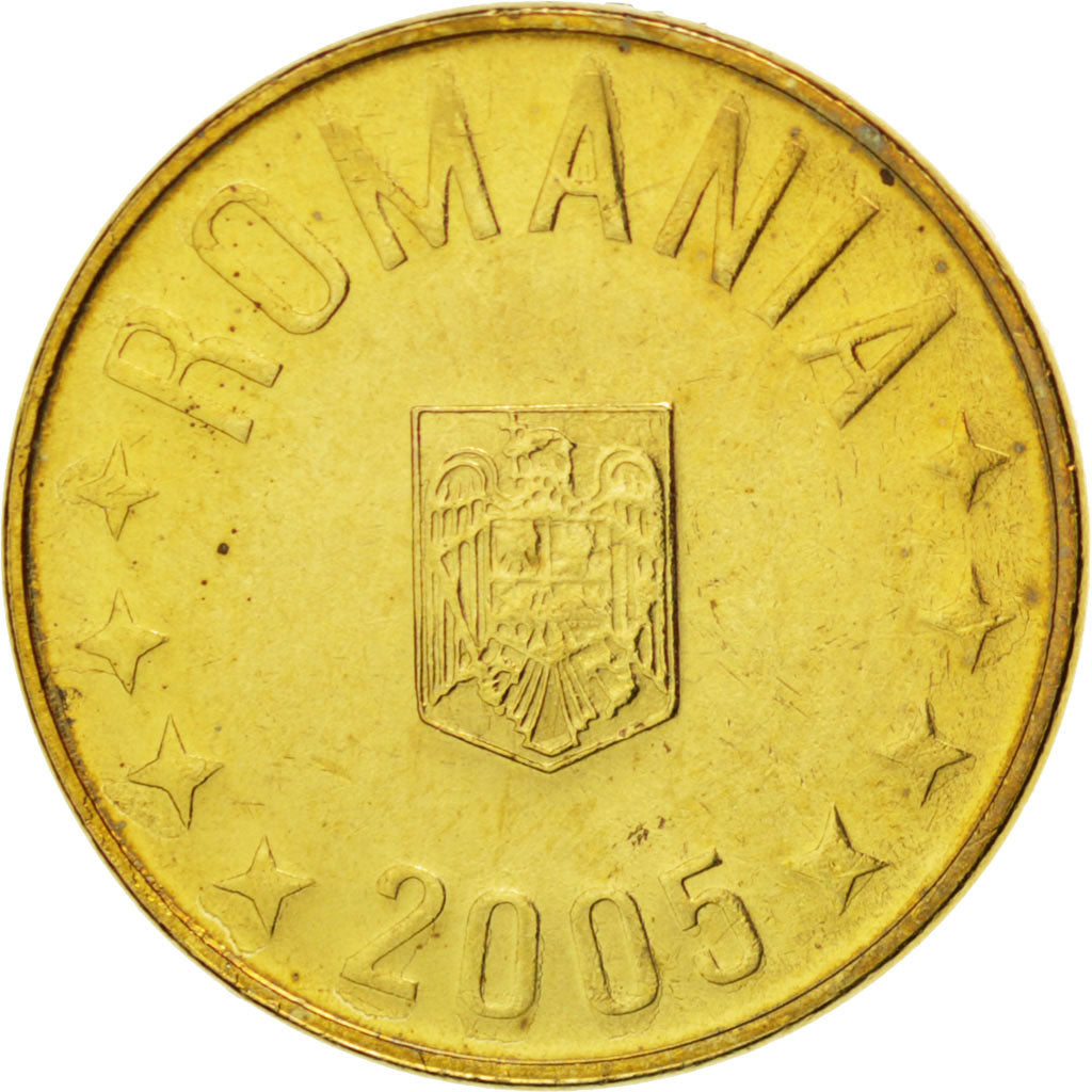 Coin, Romania, Ban, 2005, MS(63), Brass plated steel, KM:189