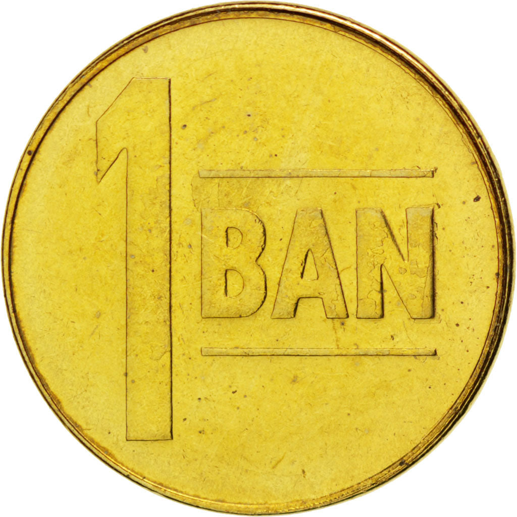 Coin, Romania, Ban, 2005, MS(63), Brass plated steel, KM:189
