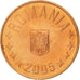 Münze, Rumänien, 5 Bani, 2005, UNZ, Copper Plated Steel, KM:190