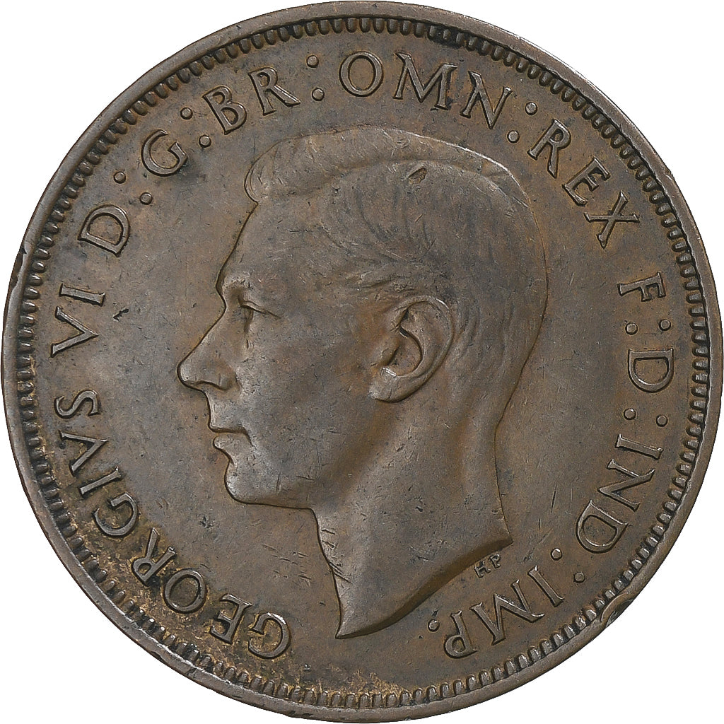 Groot Bretagne, George VI, Penny, 1937, Bronzen, ZF, KM:838