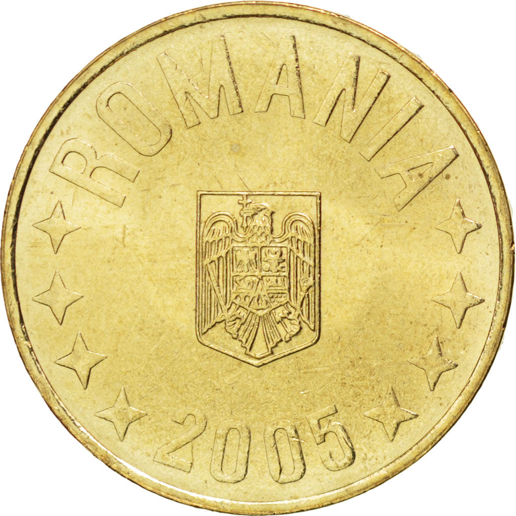 Coin, Romania, 50 Bani, 2005, MS(63), Nickel-brass, KM:192
