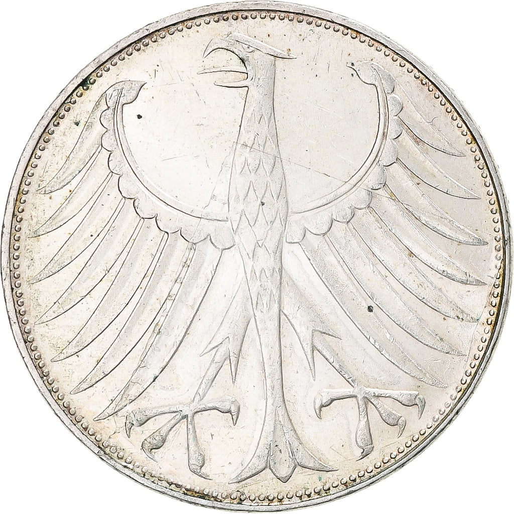 Moneta, GERMANIA - REPUBBLICA FEDERALE, 5 Mark, 1971, Karlsruhe, BB+, Argento