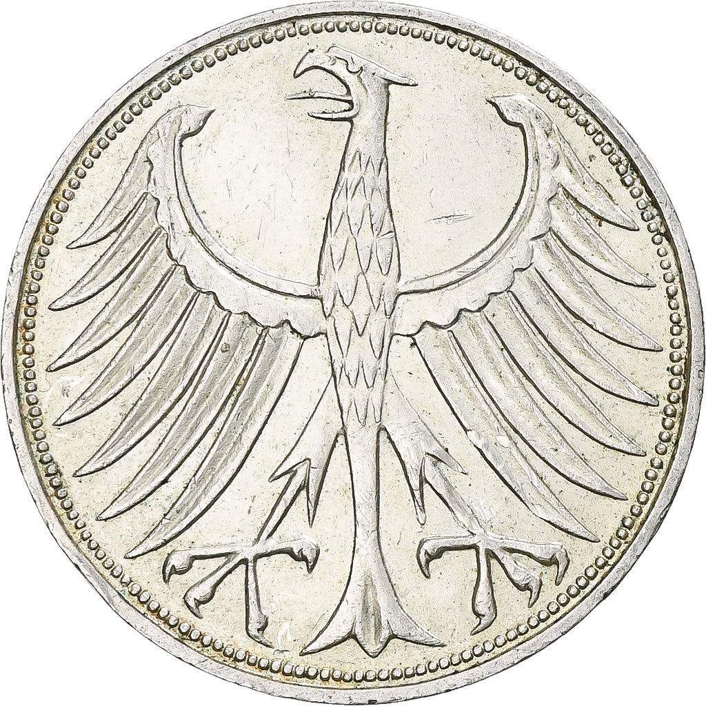 Coin, GERMANY - FEDERAL REPUBLIC, 5 Mark, 1971, Hambourg, AU(55-58), Silver