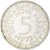 Monnaie, République fédérale allemande, 5 Mark, 1972, Hambourg, SUP, Argent
