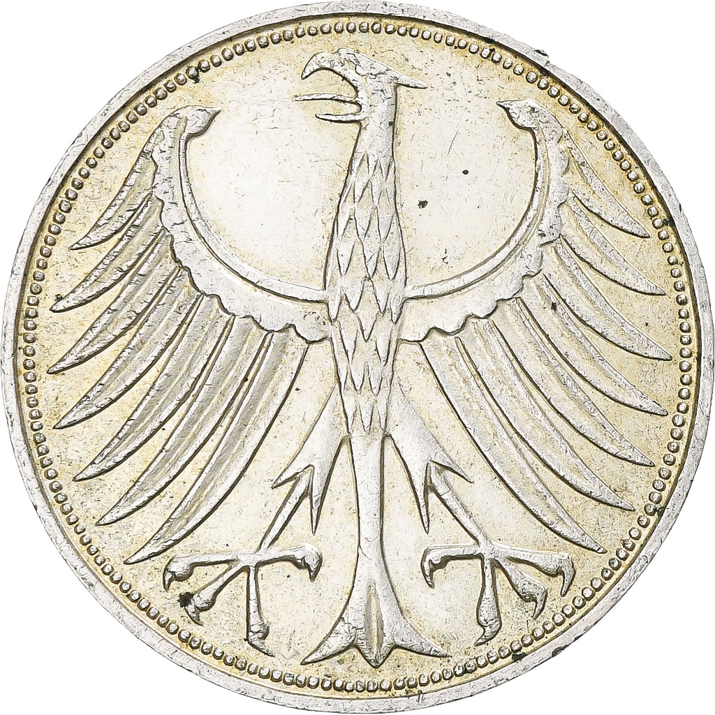 Moneta, GERMANIA - REPUBBLICA FEDERALE, 5 Mark, 1971, Hambourg, BB+, Argento