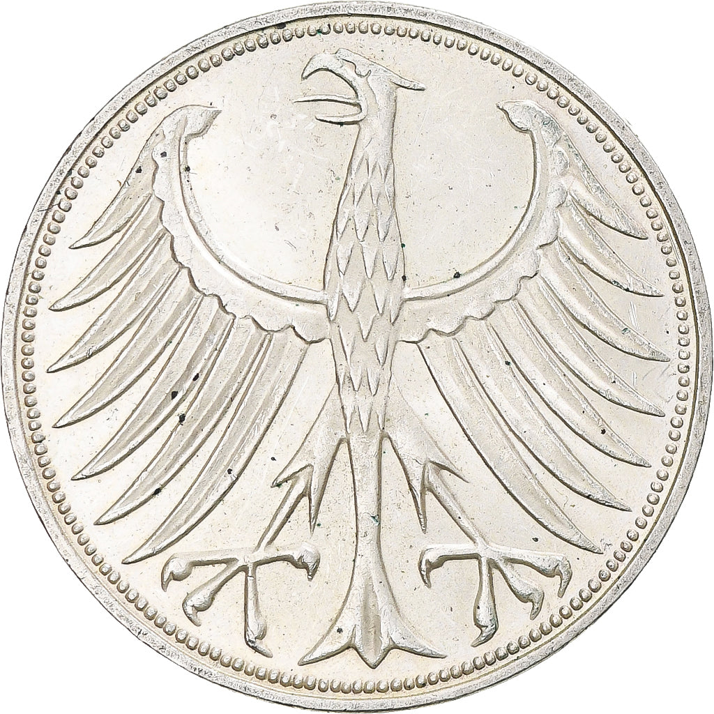 Moneta, Niemcy - RFN, 5 Mark, 1972, Stuttgart, AU(55-58), Srebro, KM:112.1