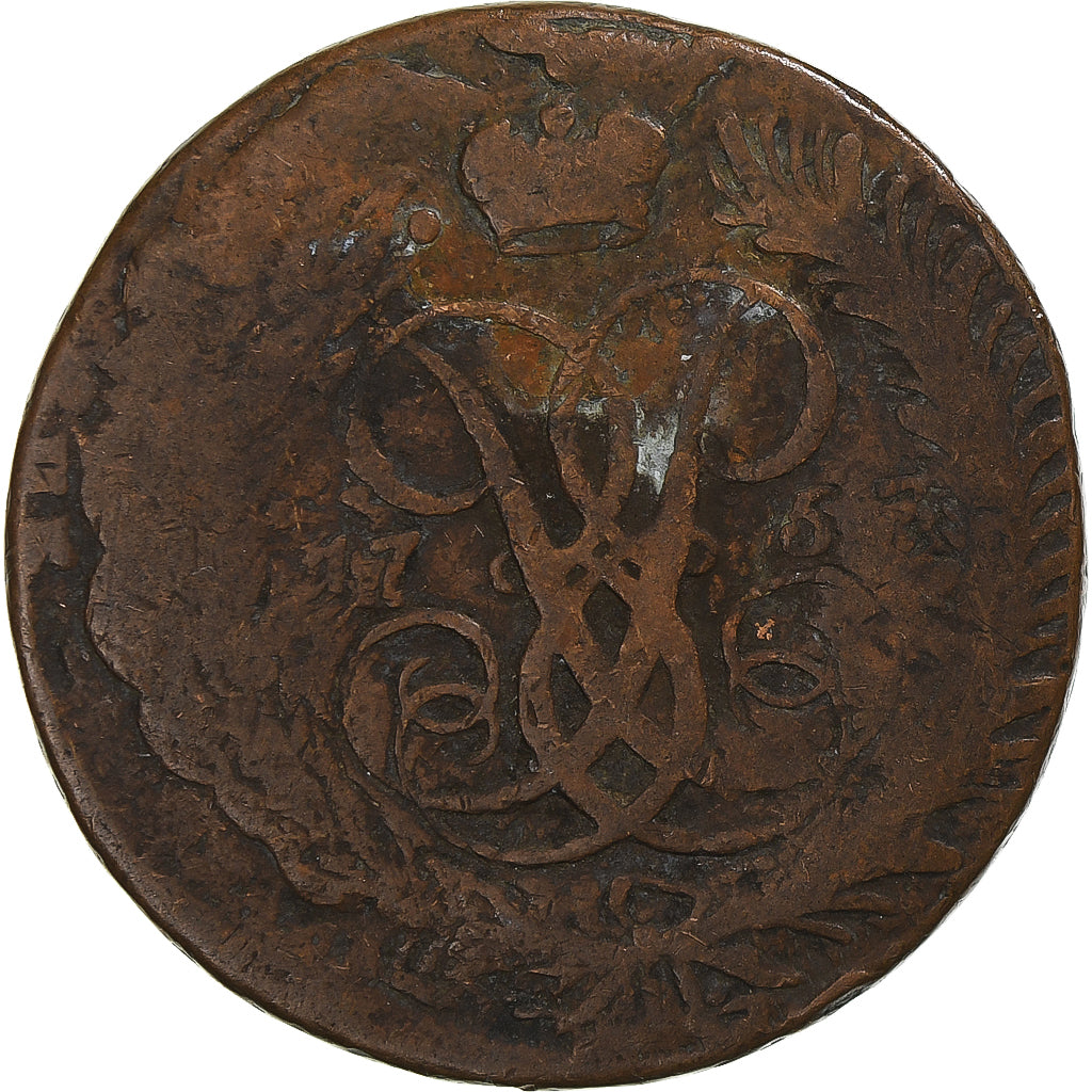 Monnaie, Russie, Elizabeth, 2 Kopeks, 1757, B+, Cuivre, KM:7.2