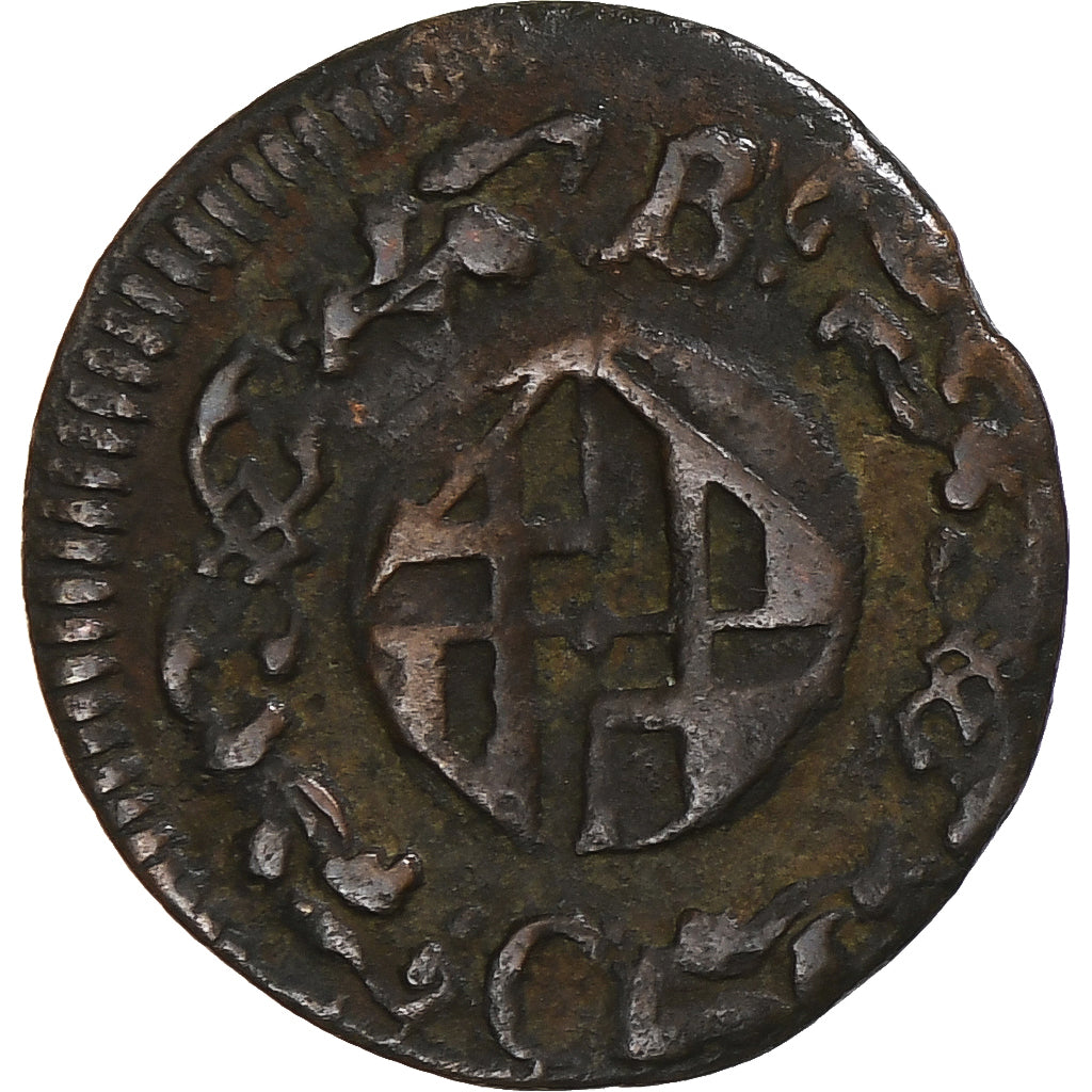 Moneta, Spagna, Charles III, Ardite, 1709, Barcelona, MB+, Rame, KM:PT4