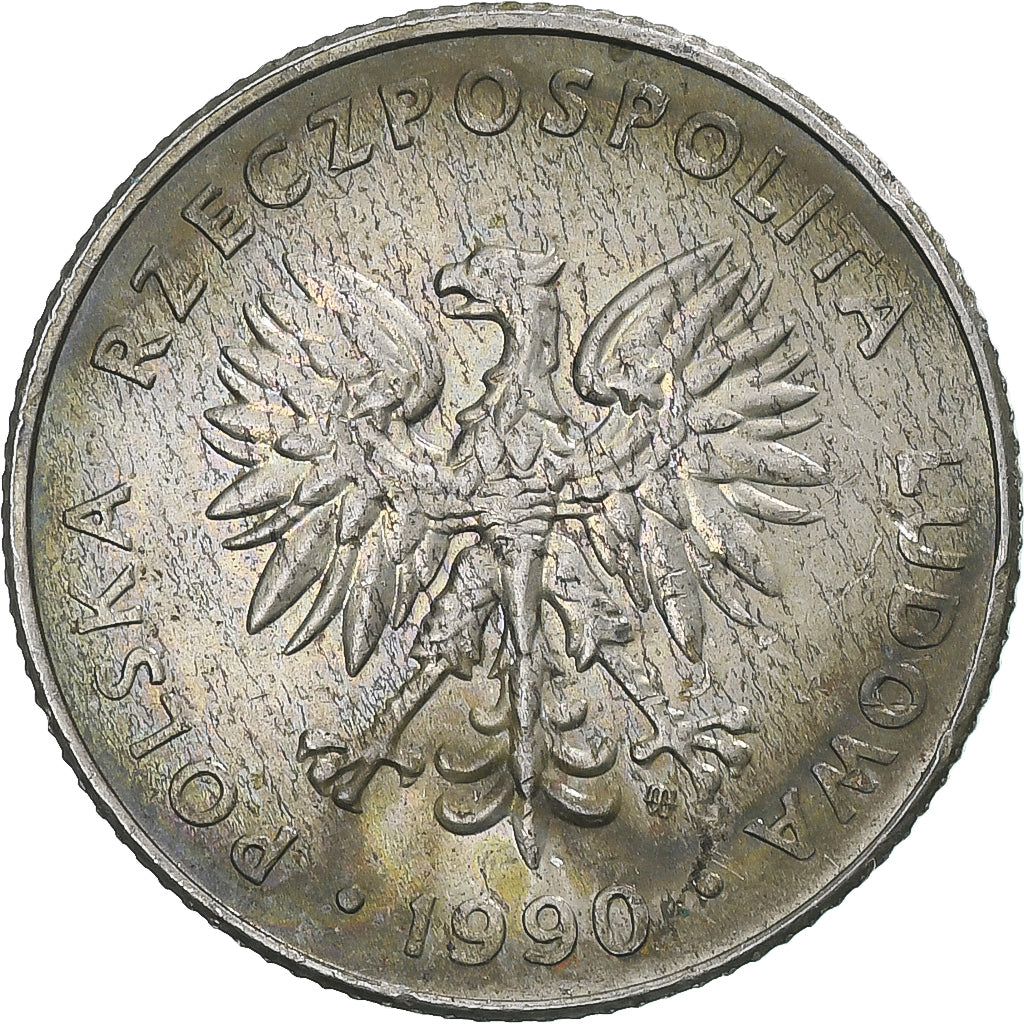 Moneda, Polonia, 20 Zlotych, 1990, Warsaw, MBC, Cobre - níquel, KM:153.2