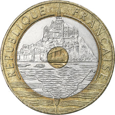 Monnaie, France, Mont Saint Michel, 20 Francs, 1993, TTB+, Tri-Metallic