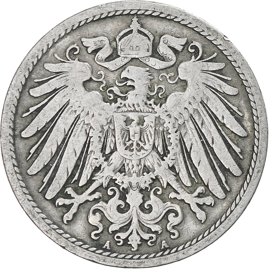 Coin, GERMANY - EMPIRE, Wilhelm II, 10 Pfennig, 1893, Berlin, VF(30-35)