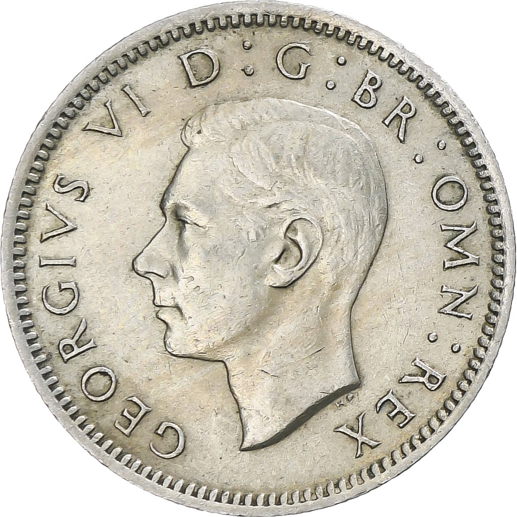 Münze, Großbritannien, George VI, 6 Pence, 1948, SS, Kupfer-Nickel, KM:862