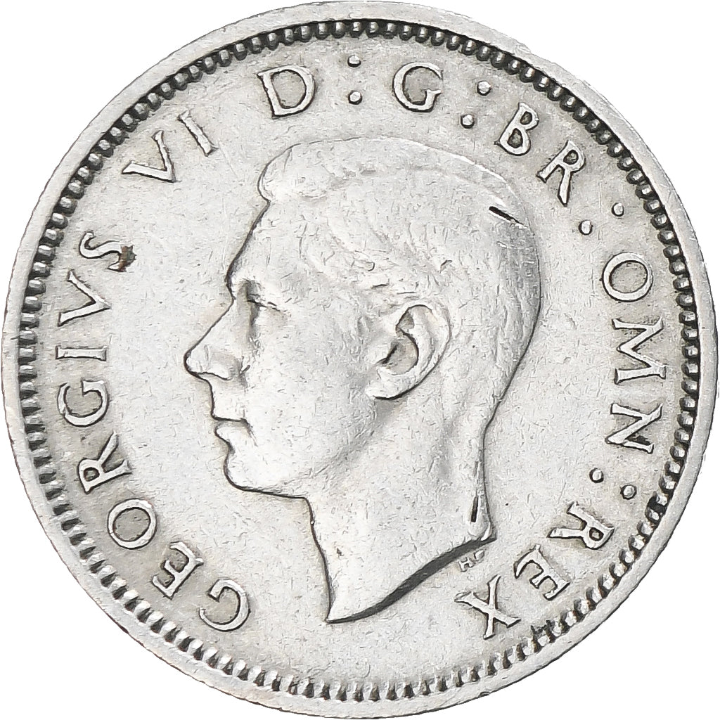 Moneta, Gran Bretagna, George VI, 6 Pence, 1950, MB+, Rame-nichel, KM:875
