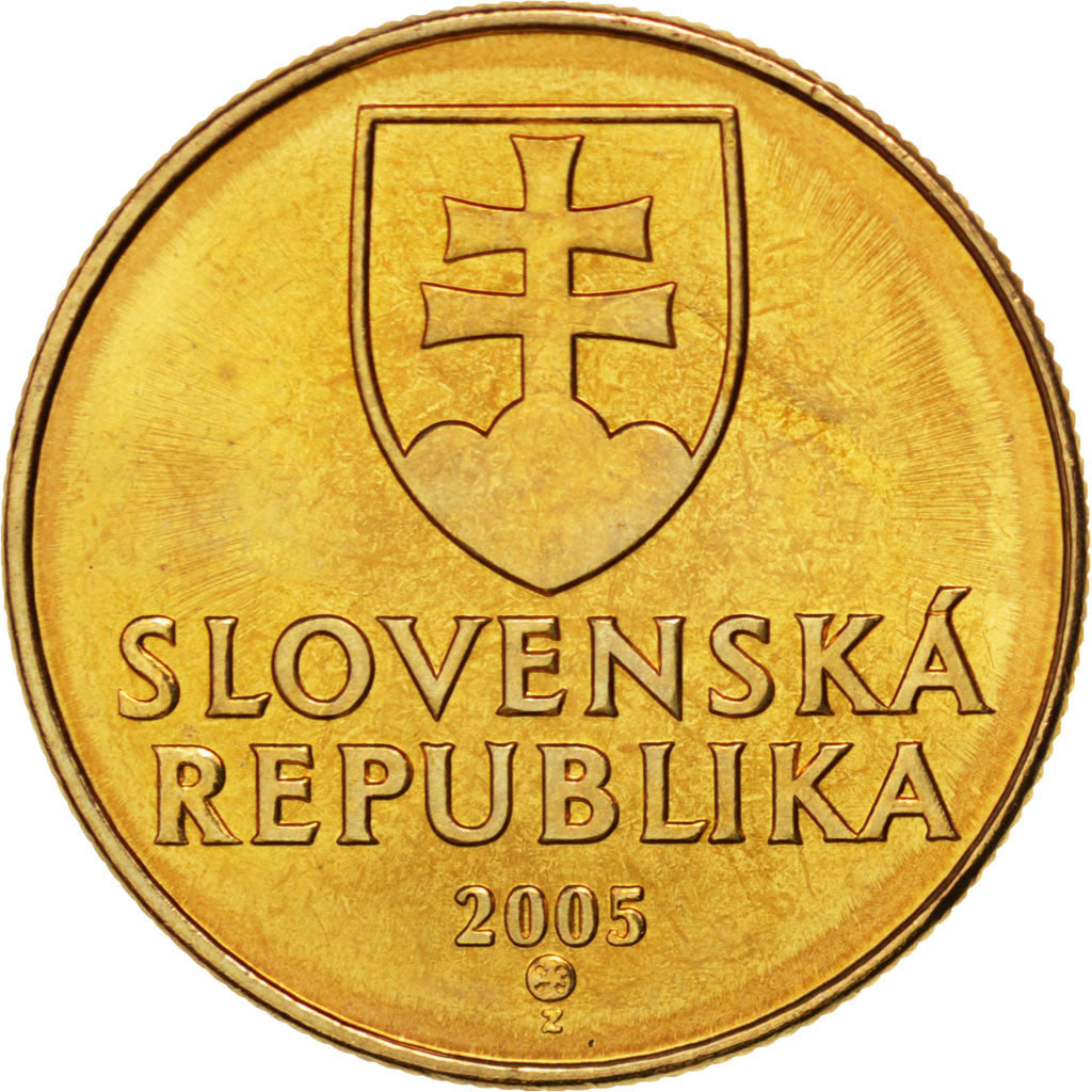 Moneta, Slovacchia, Koruna, 2005, SPL, Acciaio placcato in bronzo, KM:12