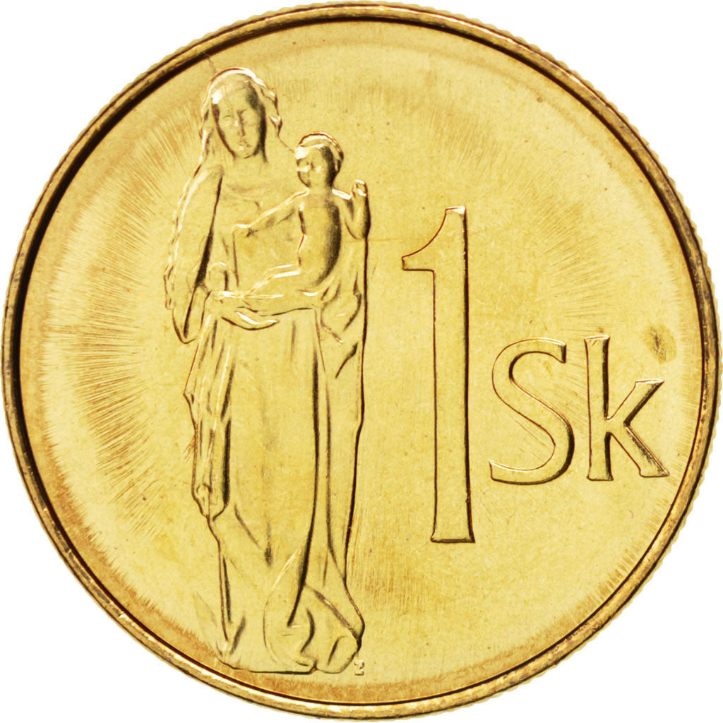 Moneta, Slovacchia, Koruna, 2005, SPL, Acciaio placcato in bronzo, KM:12