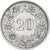 Munten, Zwitserland, 20 Rappen, 1956, Bern, ZF+, Cupro-nikkel, KM:29a