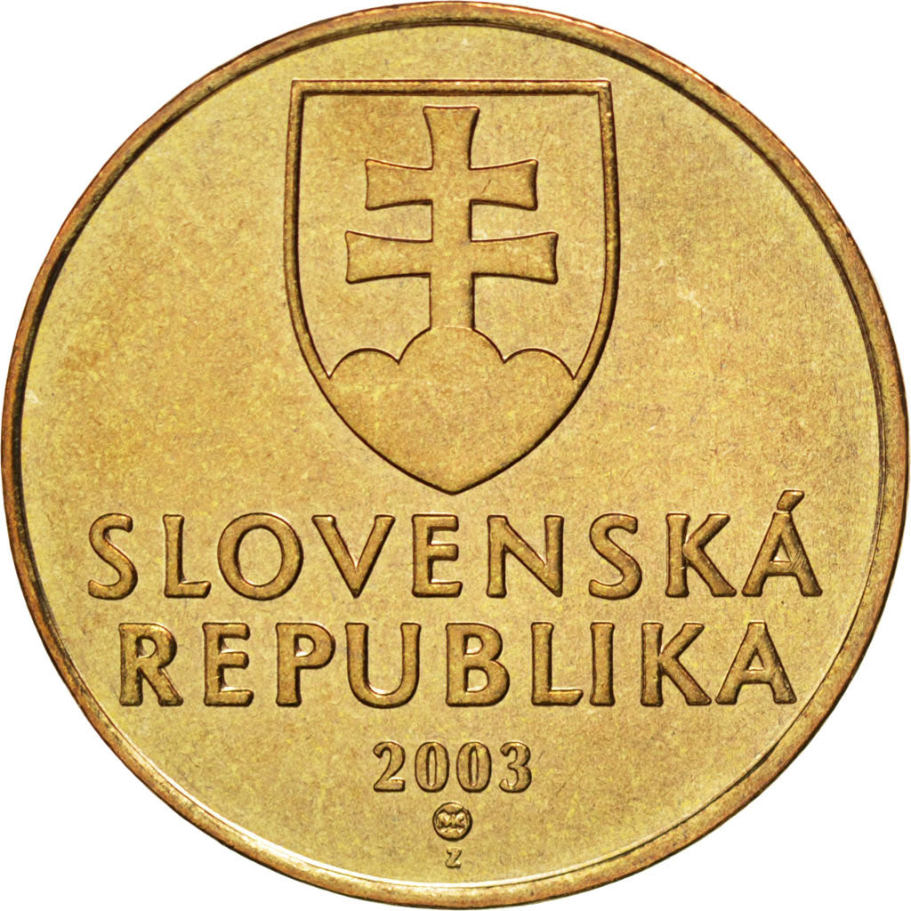 Coin, Slovakia, 10 Koruna, 2003, MS(63), Aluminum-Bronze, KM:11