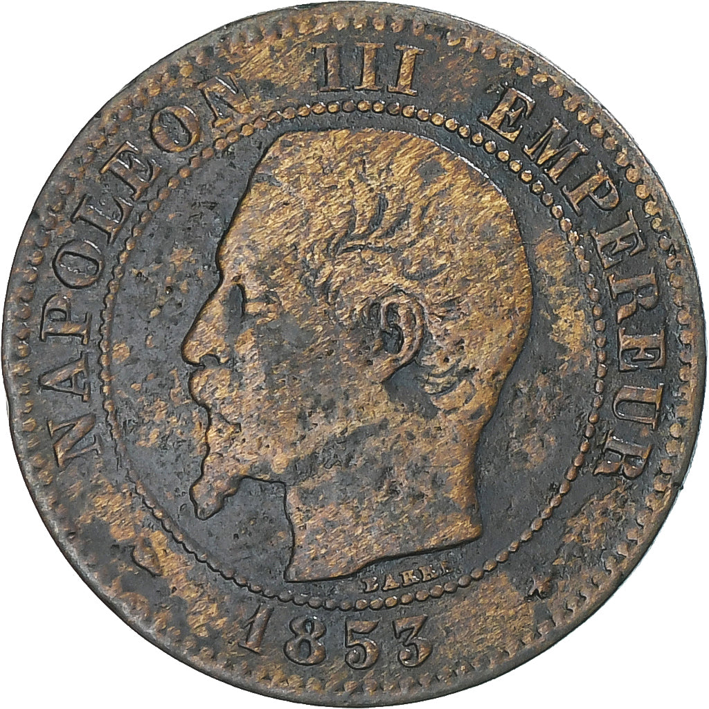 Munten, Frankrijk, Napoleon III, Napoléon III, 2 Centimes, 1853, Strasbourg