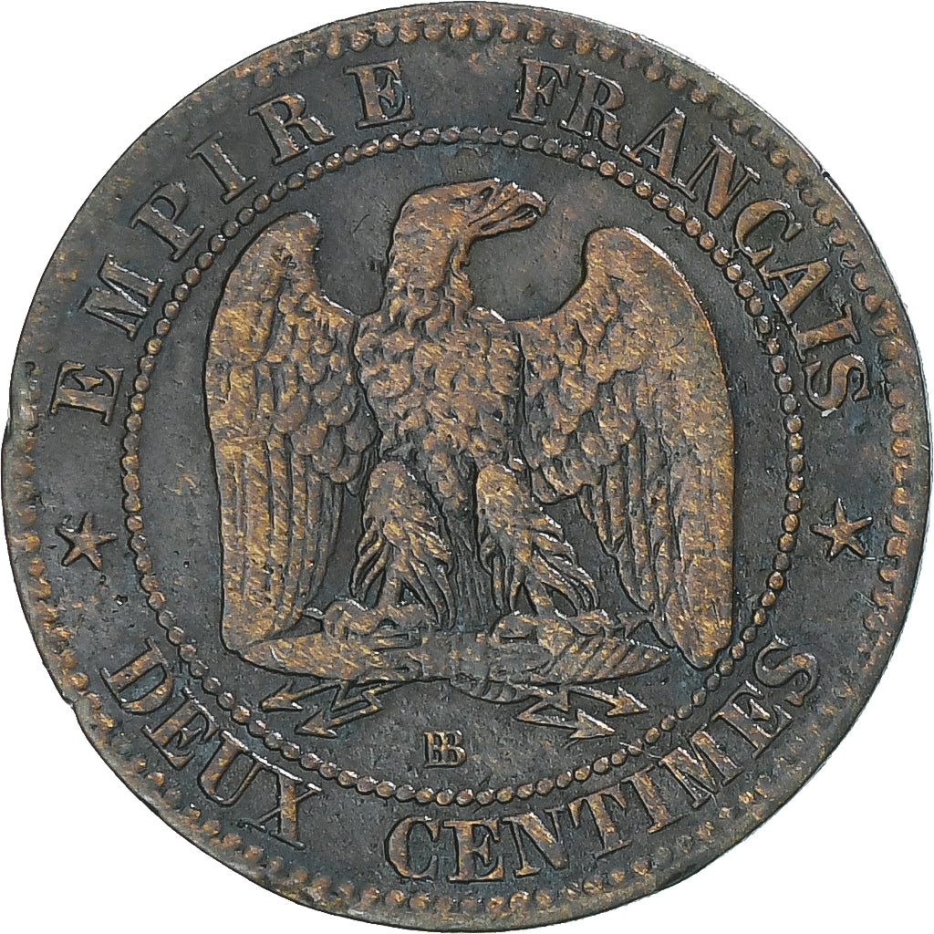 Munten, Frankrijk, Napoleon III, Napoléon III, 2 Centimes, 1853, Strasbourg