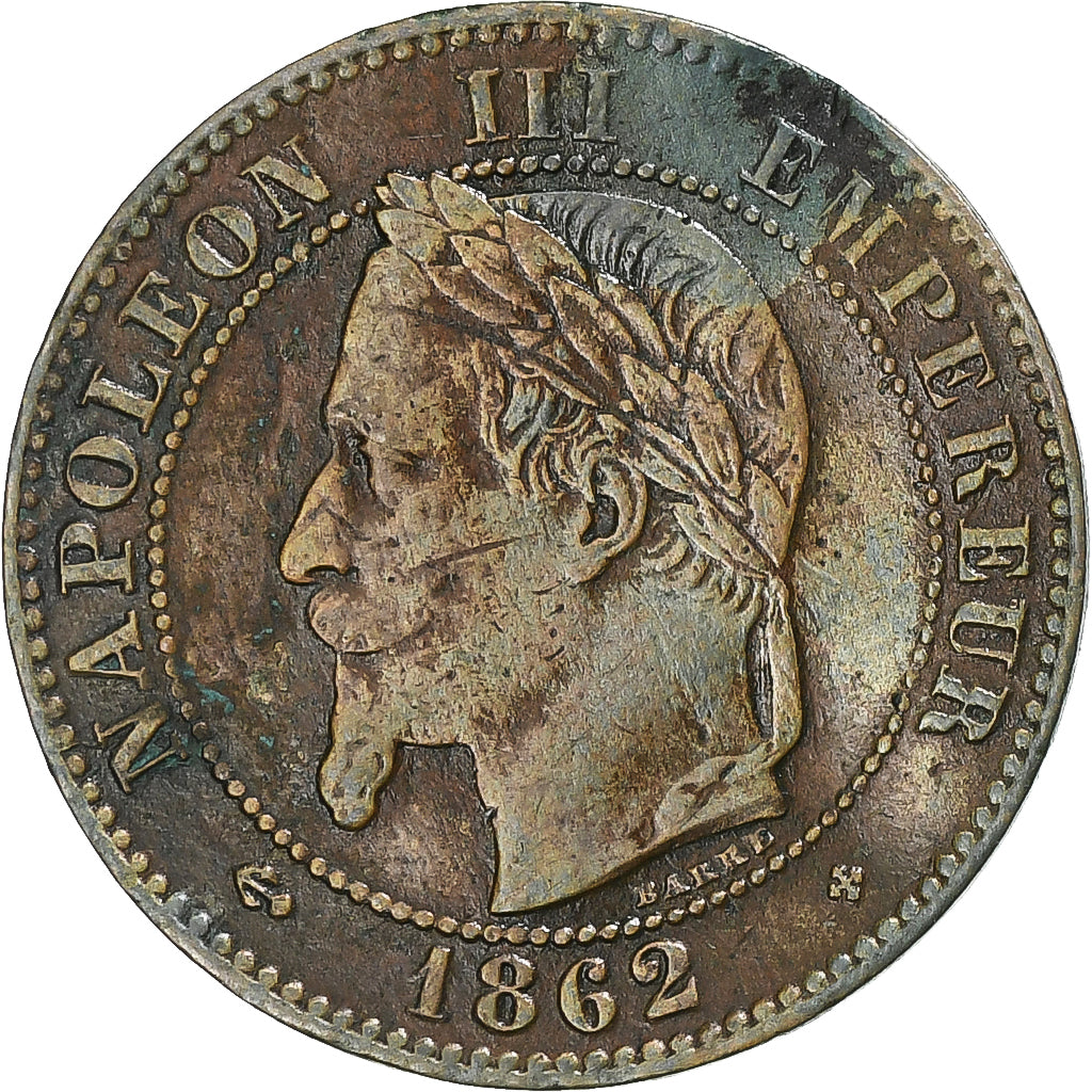 Munten, Frankrijk, Napoleon III, Napoléon III, 2 Centimes, 1862, Strasbourg