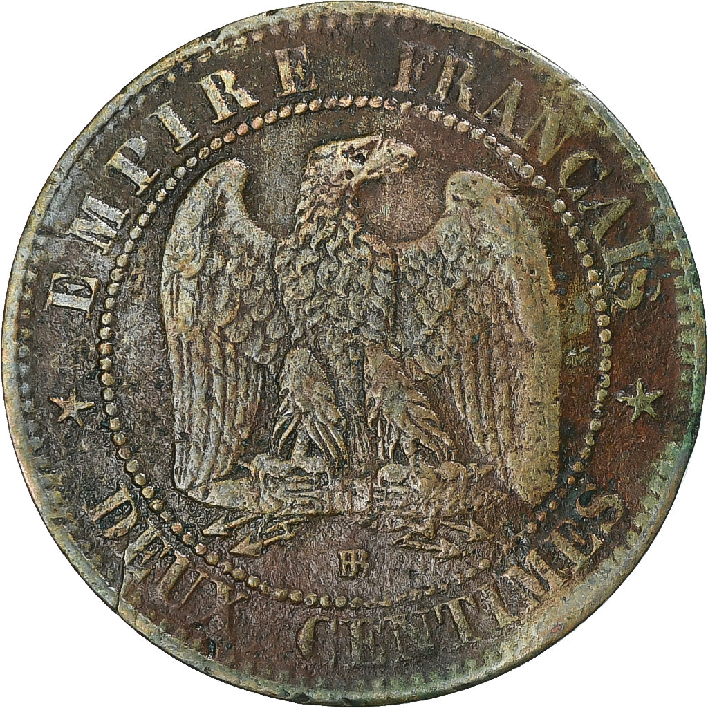 Munten, Frankrijk, Napoleon III, Napoléon III, 2 Centimes, 1862, Strasbourg