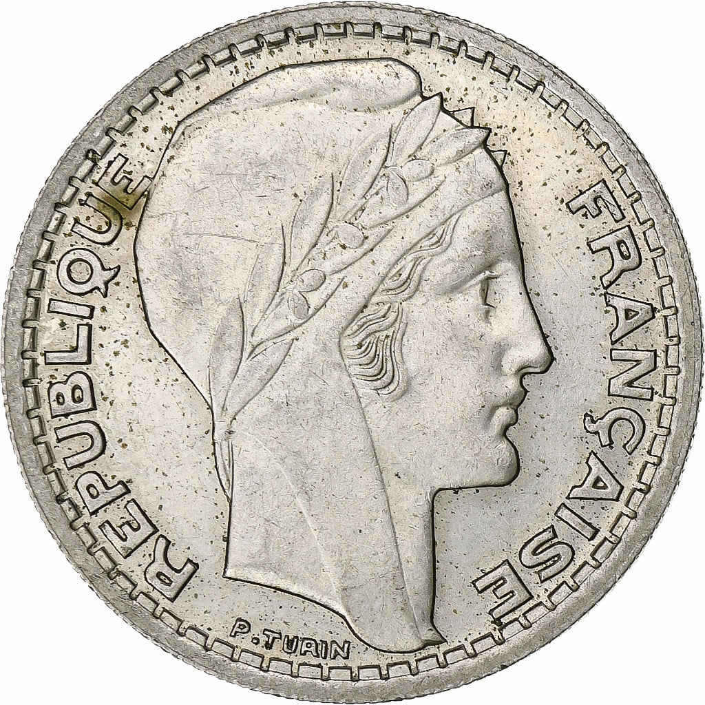 Frankrijk, 10 Francs, Turin, 1946, Paris, Cupro-nikkel, ZF+, Gadoury:810a