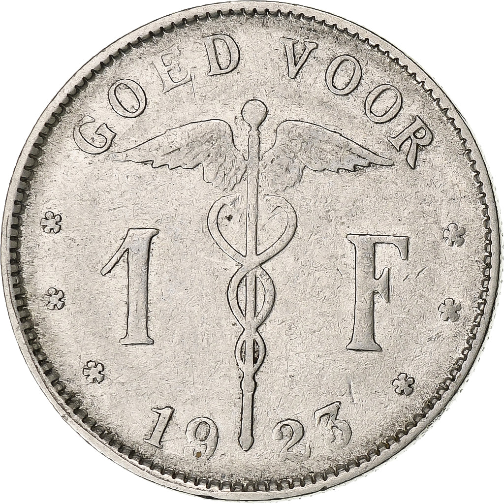 Belgium, Franc, 1923, Nickel, VF(20-25), KM:90