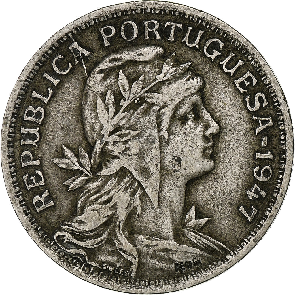 Portugal, 50 Centavos, 1947, BC+, Cobre - níquel, KM:577