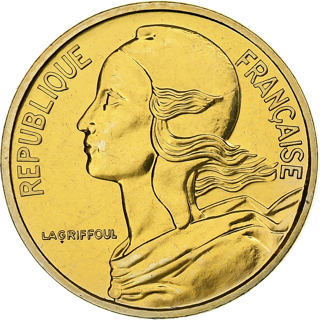 France, 5 Centimes, Marianne, 1990, Paris, FDC, Aluminum-Bronze, MS(65-70)