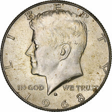 États-Unis, Half Dollar, John F. Kennedy, 1968, Denver, Argent, SUP, KM:202a