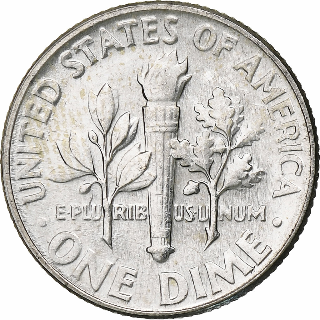 Estados Unidos, Dime, Roosevelt Dime, 1955, U.S. Mint, BU, Plata, SC, KM:195